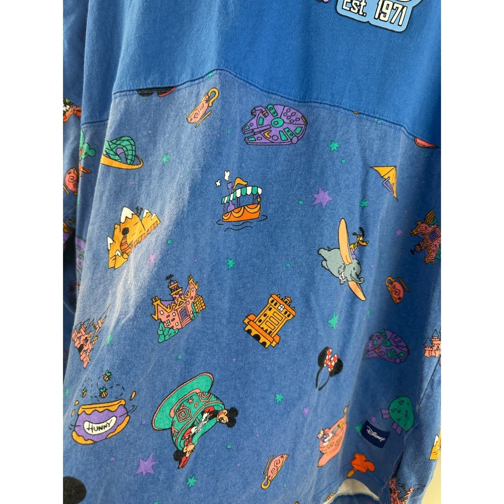 Walt Disney World Play in the Park Mickey & Friends Spirit Jersey Blue Unisex M - Picture 7 of 12